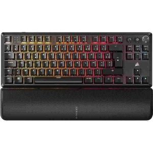 Corsair K70 Core TKL Wireless RGB Mechanische Gaming-Tastatur, ohne Schlüssel, MLX Red v2, vorgeschmiert, ABS-Schlüsselkappen, AZERTY-FR, Schwarz