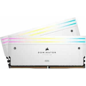 CORSAIR DOMINATOR TITANIUM RGB DDR5 RAM 32GB (2x16GB) DDR5 7200MHz CL34 Intel XMP iCUE Compatibel Computergeheugen - Wit (CMP32GX5M2X7200C34W)