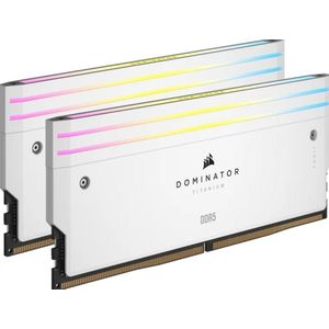 CORSAIR Dominator Titanium RGB DDR5 RAM 48GB (2x24GB) DDR5 7000MHz CL36 Intel XMP iCUE-Kompatibler Computerspeicher - Weiß (CMP48GX5M2B7000C36W)