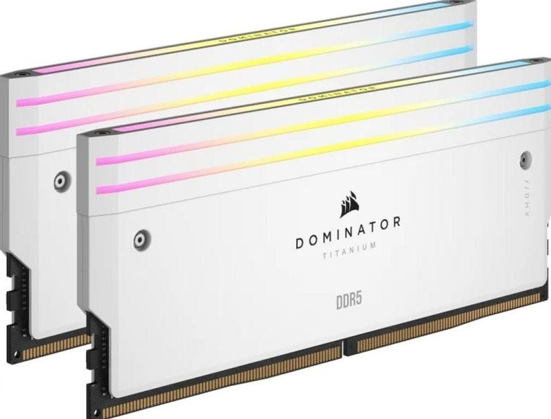 CORSAIR - DOMINATOR Titanium RGB - DDR5 RAM - Wit - 48 GB (2 x 24 GB) 7000 MHz CL36 Intel XMP iCUE