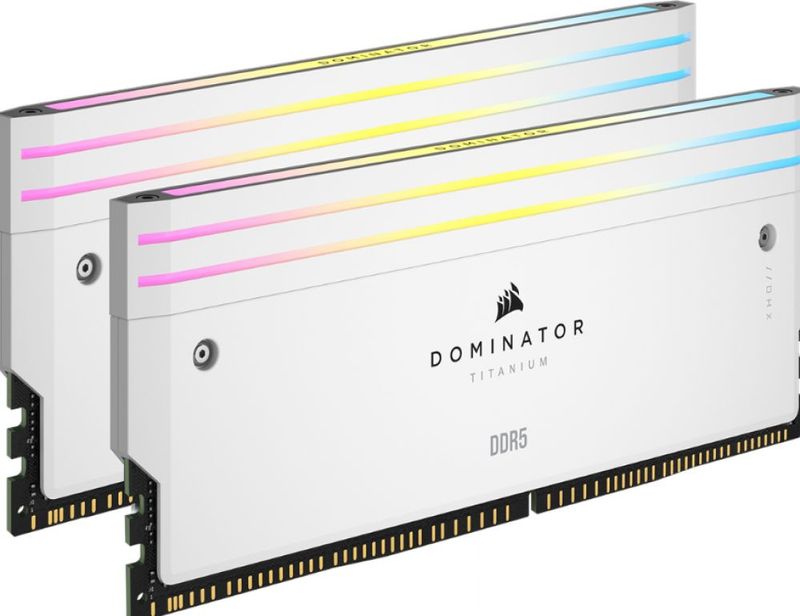 CORSAIR - Dominator Titanium RGB - DDR5 RAM - Wit - 48 GB (2 x 24 GB) 7200 MHz CL36 Intel XMP