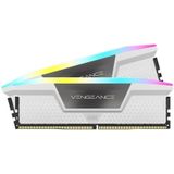 CORSAIR Vengeance RGB DDR5 RAM 32GB (2x16GB) 5600MHz CL40 Intel XMP iCUE-Kompatibler Computerspeicher - Weiß (CMH32GX5M2B5600C40W)