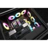 Corsair iCUE H150i ELITE CAPELLIX XT Vloeibare CPU Koeler - Drie AF120 RGB ELITE Ventilatoren - 360mm Radiator - Intel® LGA 1700, 1200, 115X, 2066, AMD® AM5, AM4 - Zwart
