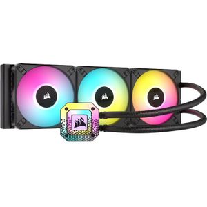 Corsair iCUE H150i ELITE CAPELLIX XT Vloeibare CPU Koeler - Drie AF120 RGB ELITE Ventilatoren - 360mm Radiator - Intel® LGA 1700, 1200, 115X, 2066, AMD® AM5, AM4 - Zwart