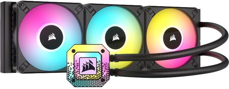 Corsair iCUE H150i ELITE CAPELLIX XT Vloeibare CPU Koeler - Drie AF120 RGB ELITE Ventilatoren - 360mm Radiator - Intel® LGA 1700, 1200, 115X, 2066, AMD® AM5, AM4 - Zwart
