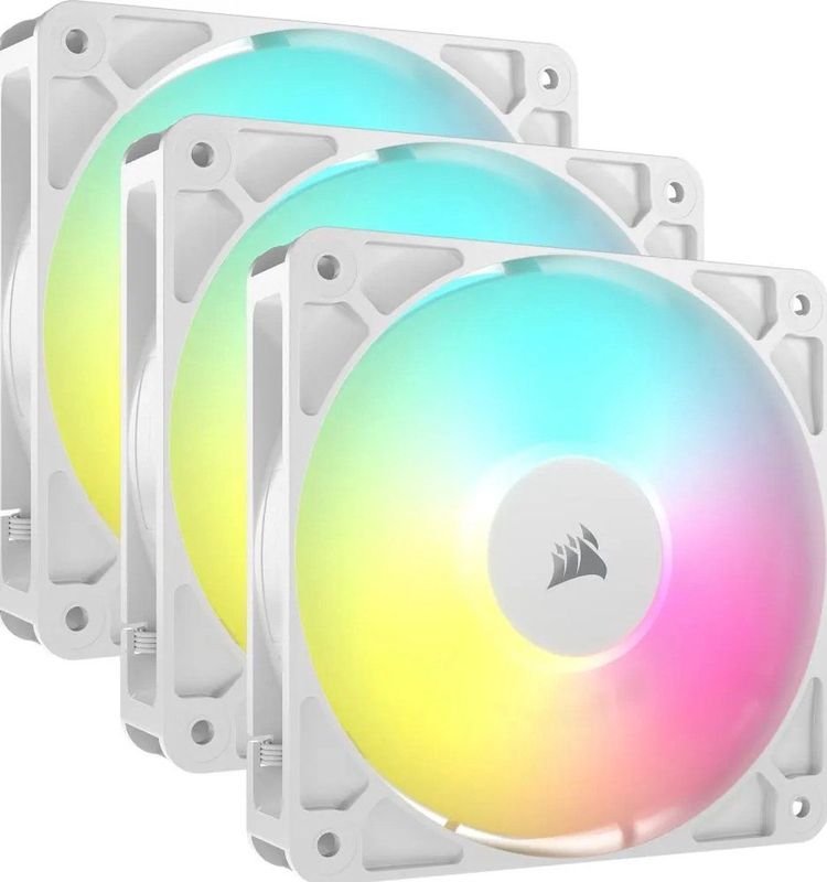 CORSAIR RS120 - PWM Ventilator - Wit - 120 mm - Drievoudig Pakket