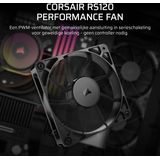 CORSAIR RS120 PWM-ventilator - 120 mm - Zwart - Geluidsarm - Enkel Pakket