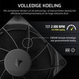CORSAIR RS120 PWM-ventilator - 120 mm - Zwart - Geluidsarm - Enkel Pakket