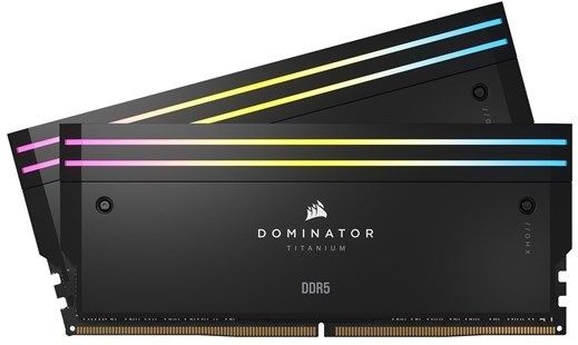 CORSAIR - DOMINATOR Titanium RGB - DDR5 RAM - Zwart - 96 GB (2 x 48 GB) 7000 MHz CL40 Intel XMP