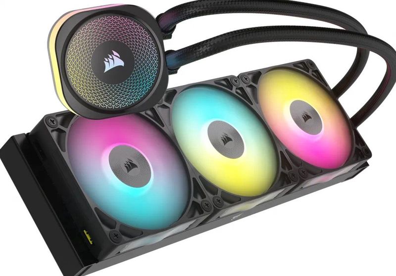 CORSAIR iCUE Link TITAN 360 RGB - Vloeistofkoeler - Zwart - 360 mm Radiator - 3x RX120 RGB-fans