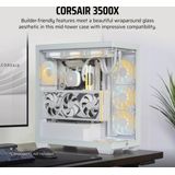 CORSAIR 3500X Midtowermodel ATX Gehard Glas Wit