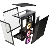 CORSAIR 3500X ARGB Mid-Tower ATX PC-Gehäuse - Gehärtetes Panorama-Glas - Umgekehrte Verbindung Motherboard-Kompatibel - 3X CORSAIR RS120 ARGB-Lüfter Enthalten - Schwarz