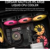 CORSAIR NAUTILUS 360 RS ARGB Vloeibare CPU-koeler - 360 mm AIO - Zwart