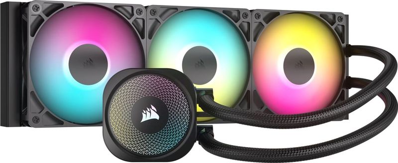 CORSAIR NAUTILUS 360 RS ARGB Vloeibare CPU-koeler - 360 mm AIO - Zwart