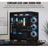 Corsair iCUE LINK 3500X RGB Black - Midtowermodel ATX - Tempered Glass - zwart