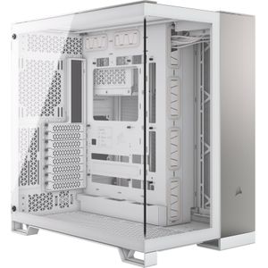 CORSAIR - 6500X - Mid-Toren ATX PC-Behuizing - Wit/Aluminium Satijngrijs - Panoramisch Gehard Glas