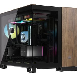 Corsair CC 9011286 WW computerbehuizing Midi Tower Zwart, Walnoot