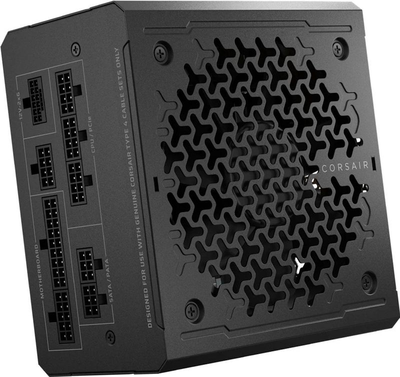 Corsair RM1000e (2025) Interne Voeding - 1000 Watt - Modulair - ATX 3.1 - PCIe 5.1 - Cybenetics Gold efficiëntie - Zero RPM modus - Zwart