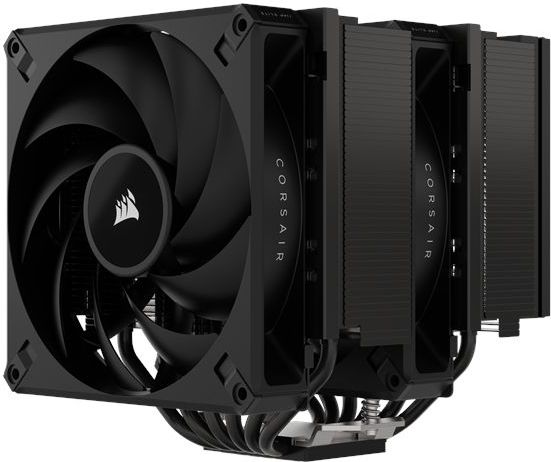 CORSAIR A115 Koeler - Zwart - Schuif-en-Slot Ventilatorbevestiging - Twee AF140 ELITE Ventilatoren