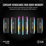 Corsair - Vengeance RGB - RAM - Zwart - 2 x 16GB - 5200 MHz - DDR5 - DIMM 288 pin