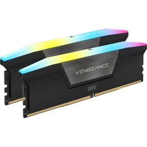 Corsair Vengeance RGB DDR5 64Go (2x32Go) 5600MHz C36 Optimisée pour Intel DDR5 Mémoire - Éclairage RGB Dynamique sur Dix Zones, Régulation de Tension Intégrée, Profils XMP 3.0 Personnalisables - Noir