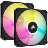 Corsair - AF120 RGB Slim - PC Ventilator - Zwart - 120 mm - 2 x PWM-fans