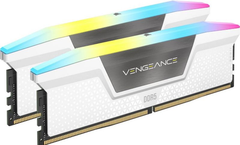 CORSAIR VENGEANCE RGB DDR5 RAM 32GB (2x16GB) 6000MHz CL36 Intel XMP iCUE Compatibel Computergeheugen - Wit (CMH32GX5M2B6000C36W)