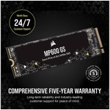 Corsair Force MP600GS (geen heatsink) - SSD - 500 GB - M.2 2280 - PCIe 4.0 x4 - NVMe