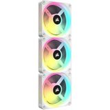 CORSAIR QX120 RGB Starter Kit White - Ventilatorhuis - 3-pack - 3x QX120 RGB PMW Fans - 1x iCUE LINK-hub - wit