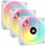 CORSAIR QX120 RGB Starter Kit White - Ventilatorhuis - 3-pack - 3x QX120 RGB PMW Fans - 1x iCUE LINK-hub - wit