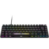 Corsair K65 PRO Mini RGB 65% Optical-Mechanical Wired Gaming Keyboard - OPX Linear Switches - PBT Double-Shot Keycaps - iCUE Kompatibel - PC, PS5, PS4, Xbox - QWERTZ DE - Schwarz