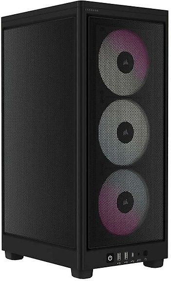 Corsair - iCUE 2000D RGB AIRFLOW - PC-behuizing - Zwart - Mini-ITX - 3 x SLIM AF120 RGB Ventilatoren Inbegrepen