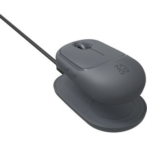 ZAGG Pro Mouse W/draadloos oplaadpad, universeel, geen batterijen, opladen bij gebruik, houtskool