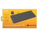 ZAGG Connect Keyboard 12L toetsenbord Lightning QWERTZ Zwitsers Zwart