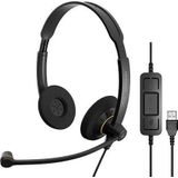 Sennheiser EPOS Impact SC 60 USB ML beidseitiges UC-Headset mit In-Line Call Control Zertifiziert für Skype for Business, 9734329000