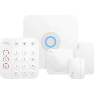 5-delige Ring Alarm-set (2de generatie) van Amazon - thuisbeveiligingssysteem met optionele geassisteerde bewaking. Geen langetermijnverplichtingen