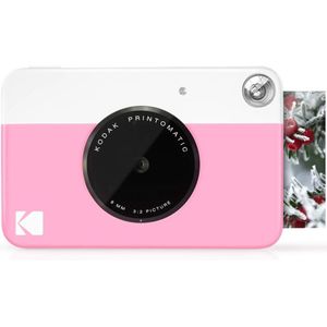 Kodak Printomatic digitale instant printcamera - full colour prints op ZINK 2 x 3 inch fotopapier met kleverige achterkant (roze) afdrukgeheugen direct (USB niet inbegrepen)