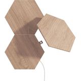 Nanoleaf Elements Hexagon Expansion Pack, 3 Additional Wood Look Light Panels - Dimmable & Modular Smart LED Wi-Fi Wall Mood Lights, Works with Alexa Google Assistant Apple Homekit, for Room Decor