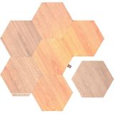 Nanoleaf Elements Hexagons Starter Kit - Slimme Verlichting - 7 LED Panelen met Houteffect - Siri, Google, Alexa Compatibel