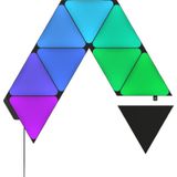 Nanoleaf Shapes Driehoekige starterset, 9 aangesloten led-lichtpanelen, wandlampen, modulair, RGBW, wifi, compatibel met Alexa, voor woonkamer, slaapkamer of kantoor, gaming