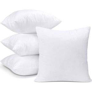 Utopia Bedding Kussenvulling 50 x 50 cm (Set van 4), Vulkussen Binnenkussen Sofakussen Decokussen (Wit)