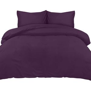 Utopia Bedding Dekbedovertrek Set - Zachte Microvezel Dekbedovertrek 200x200cm met Kussenslopen 50x75cm - Beddengoed Dekbedovertrek Set - Paars
