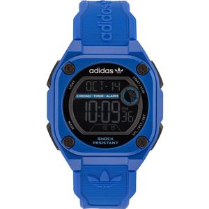 Adidas, Accessoires, unisex, Blauw, ONE Size, Blauw Siliconen Digitaal Kwartshorloge