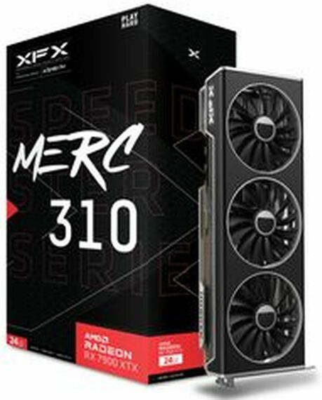 XFX Speedster MERC 310 AMD Radeon RX 7900 XTX Black Edition - Videokaart - 24GB - GDDR6 - PCIe 4.0 - 1x HDMI 2.1 - 3x DisplayPort 2.1
