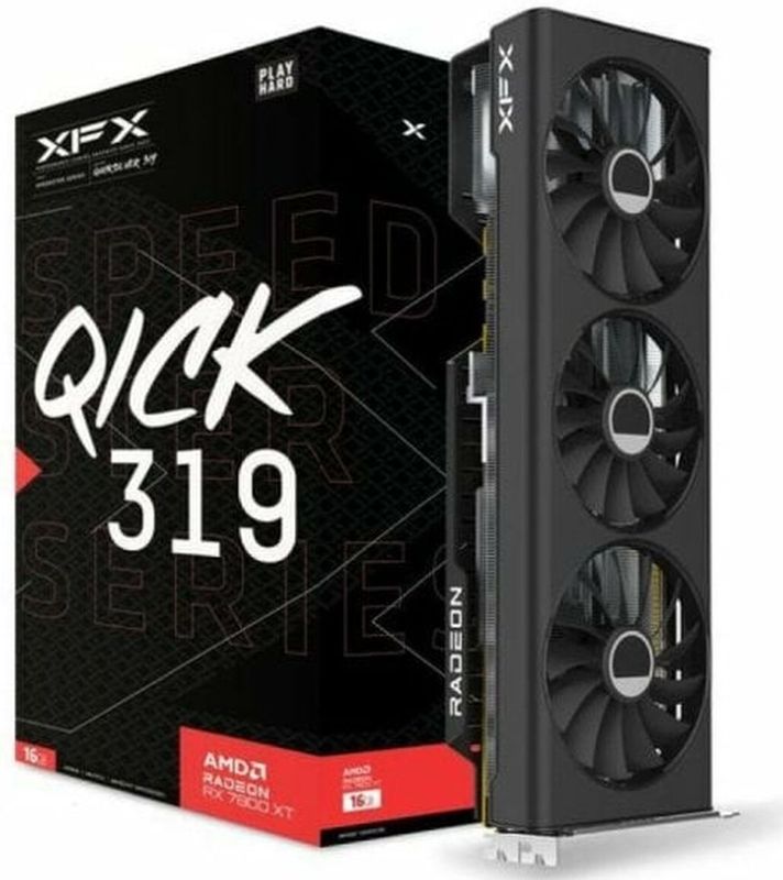 XFX - RX 7800 XT Qick319 - Videokaart - 16 GB - 1295 MHz Kloksnelheid, 2430 MHz Boostfrequentie