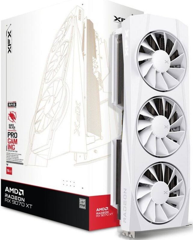 XFX - RX 9070 XT Quicksilver X3 - Grafische Kaart - 16GB GDDR6 - AMD RDNA™ 4