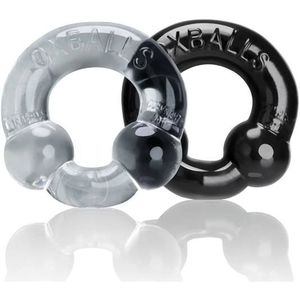 Oxballs - Ultraballs Cockring 2-pack Zwart & Transparant