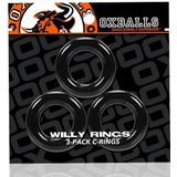 Oxballs - Willy Rings 3-pack Cockrings Zwart