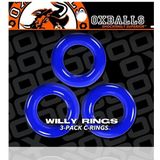 Oxballs - Willy Rings 3-pack Cockrings Blauw