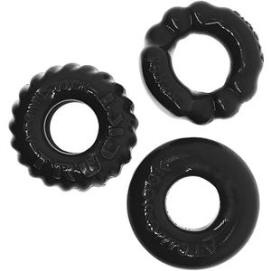 Oxballs BONEMAKER 3-PACK Cockring Kit - Black